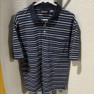 Puritan Navy Blue Striped Polo Shirt